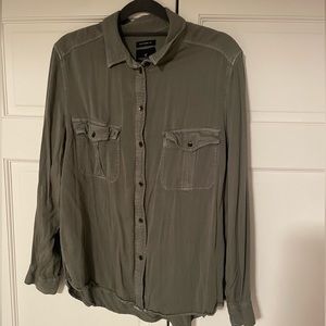 Green American Eagle Button Shirt
